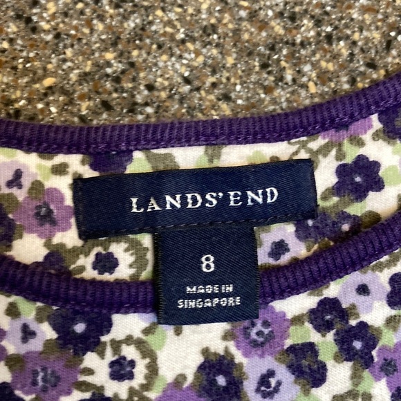 Girls long sleeve tee shirt longer dress in size 8 by Lands End - Picture 2 of 2